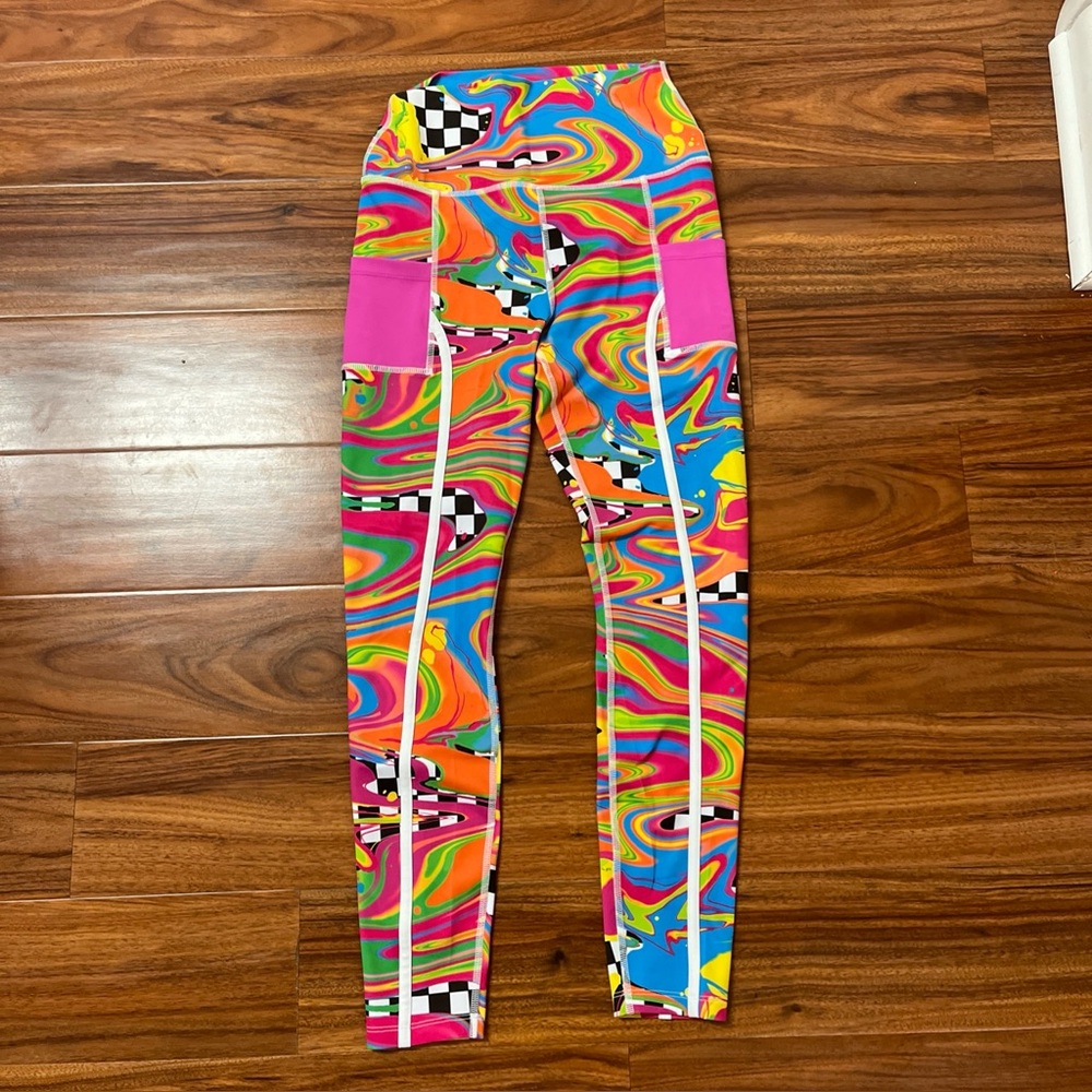 PELOTON x Brittany Allen Project Runway Patterned Workout Leggings Size S